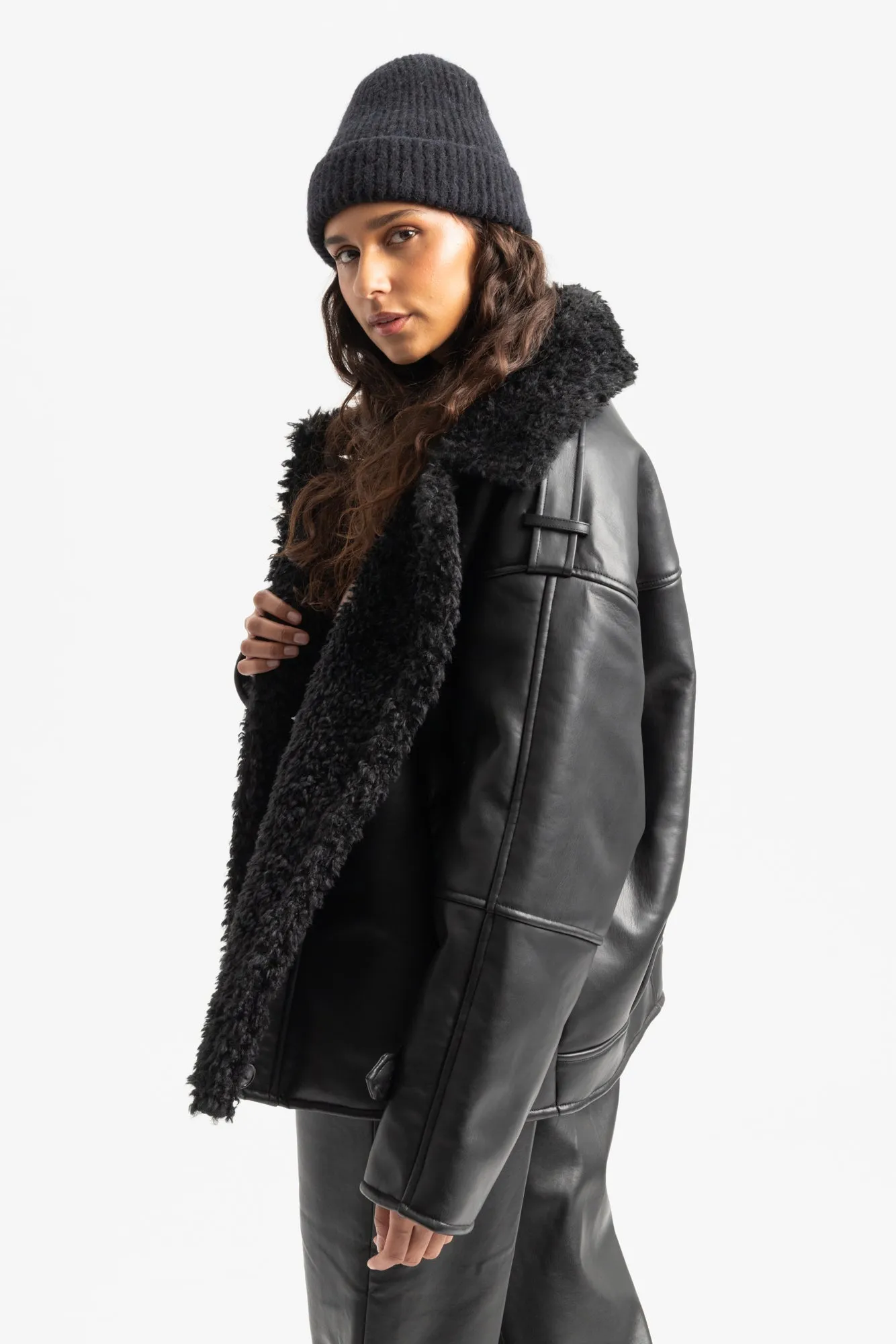 Brooklyn Aviator Jacket - Black sold by Social Studies Shop product image thumbnail 2