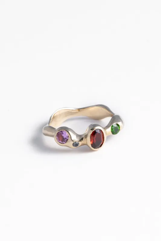 Reina Ring - Carnelian - 14K Gold Plated Bronze sold by Social Studies Shop