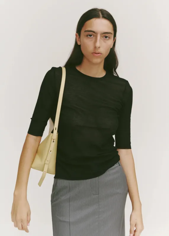 Connection Half Sleeve Top - Black sold by Social Studies Shop