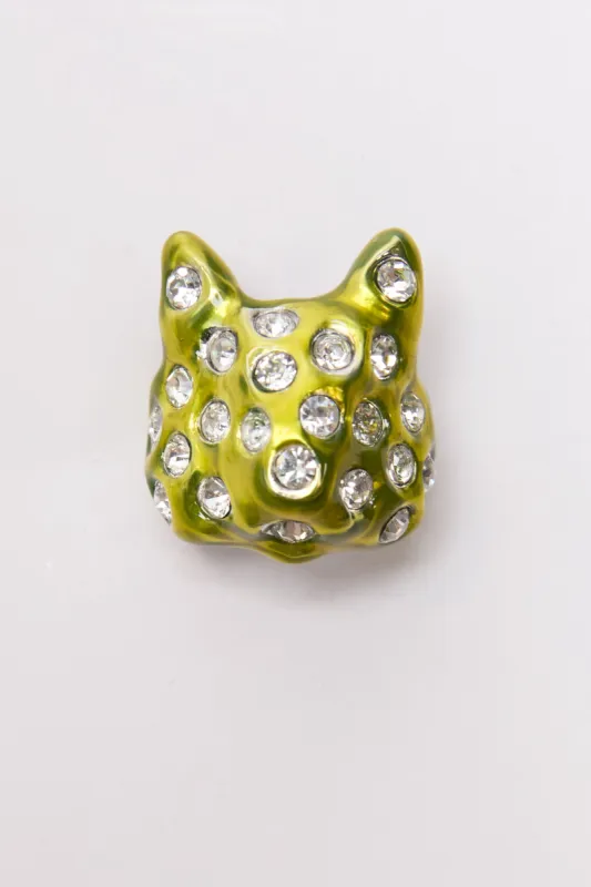 Puffy Bunny Ring - Lime sold by Social Studies Shop
