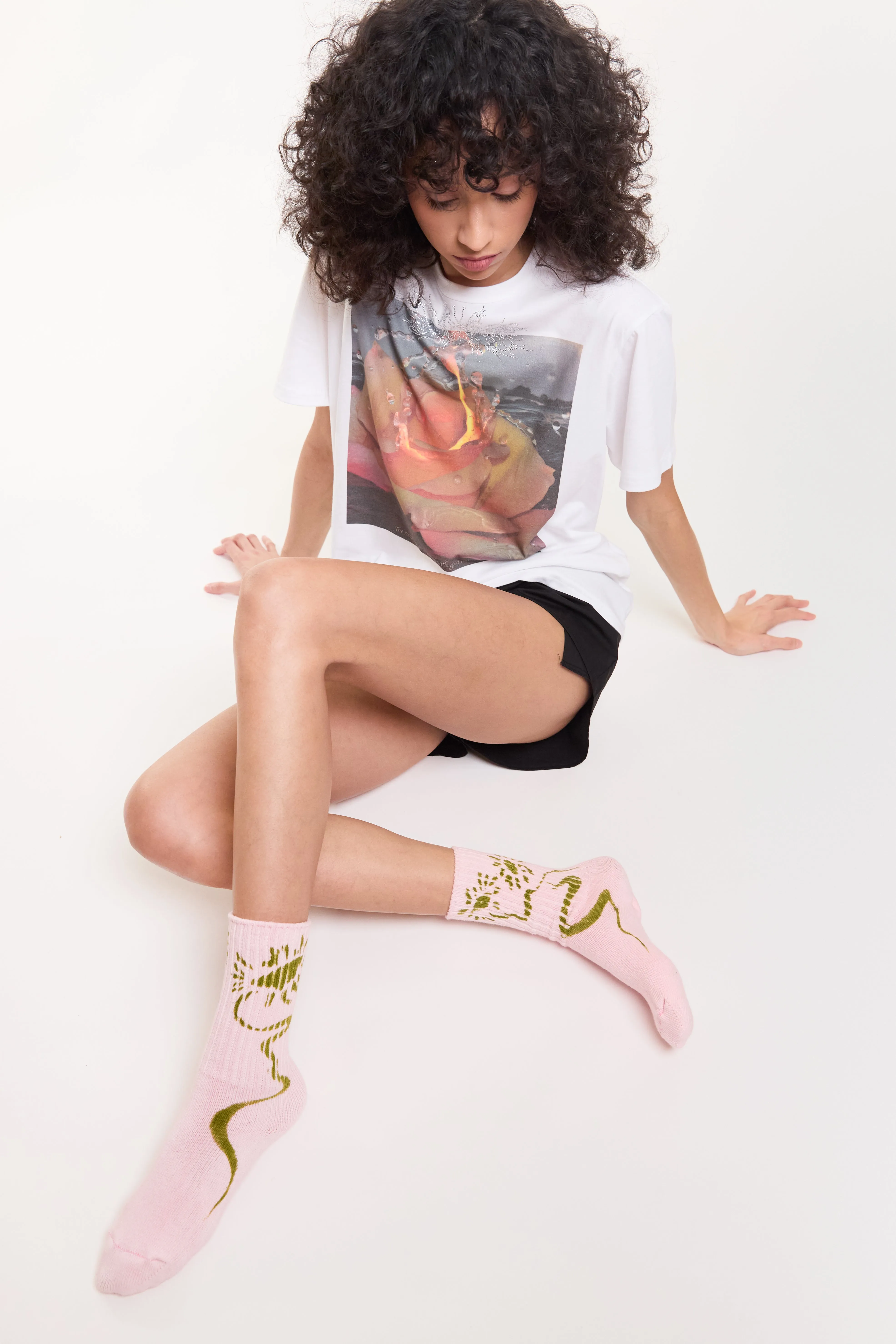 Organic Cotton Socks - Pink Daisy sold by Social Studies Shop product image thumbnail 3