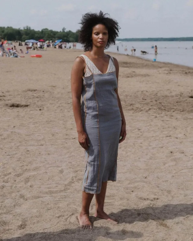 Shok Slip Dress - Bayon Grey sold by Social Studies Shop