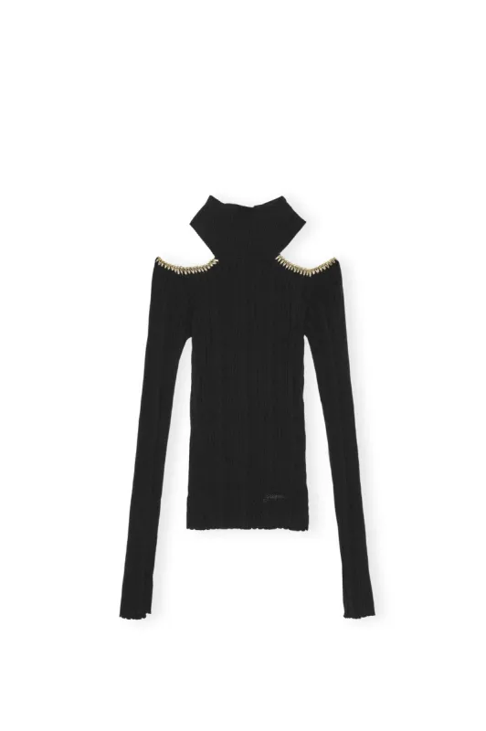 Open Shoulder Blouse - Black sold by Social Studies Shop