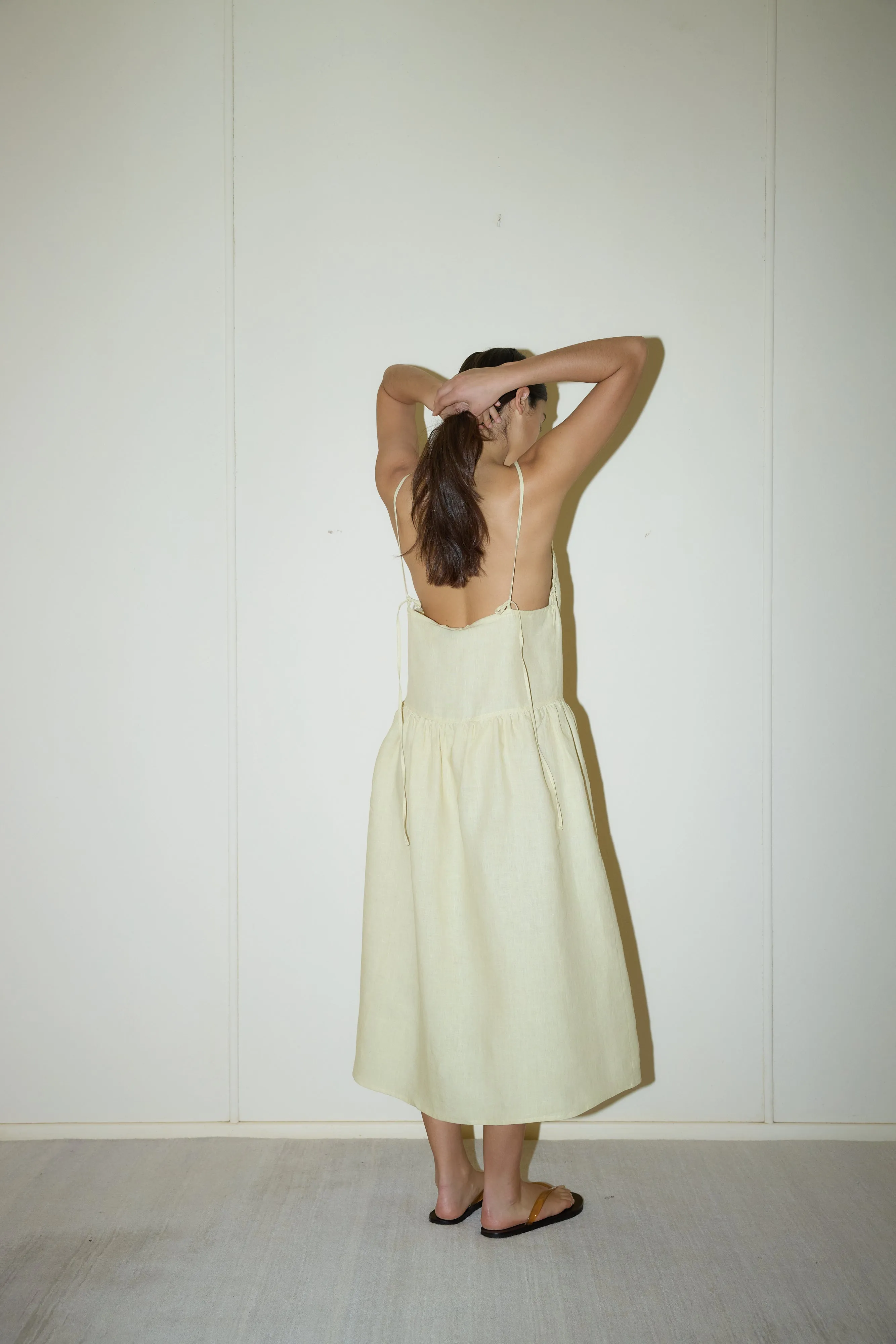 Gathered Halter Dress - Butter Yellow sold by Social Studies Shop product image thumbnail 3