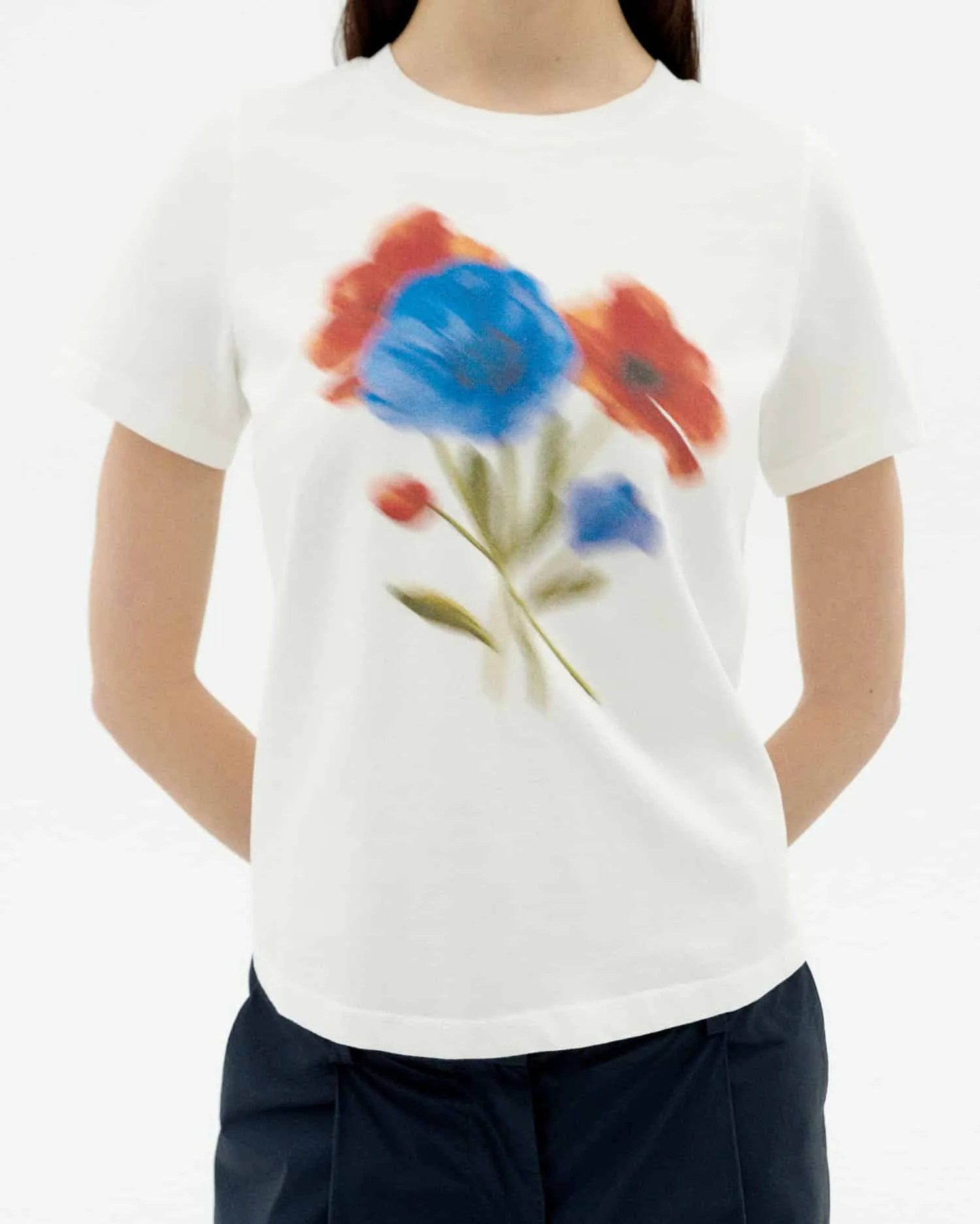 Blurry Flower Ida Tee - White sold by Social Studies Shop product image thumbnail 4