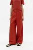 Orange Red Hemp Pat Pants - Orange Red sold by Social Studies Shop