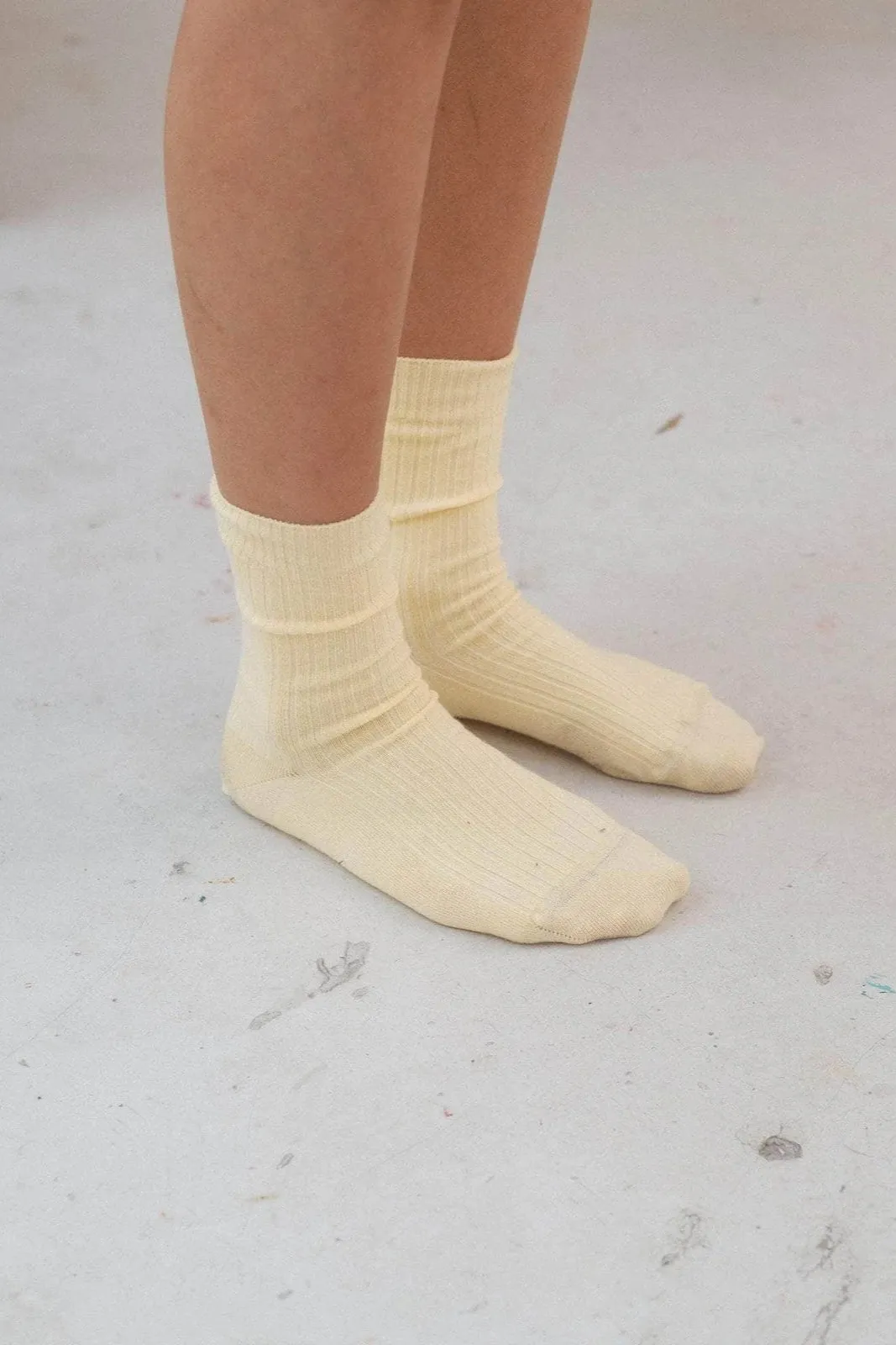 Rib Overankle Socks - Bog Yellow sold by Social Studies Shop product image thumbnail 2