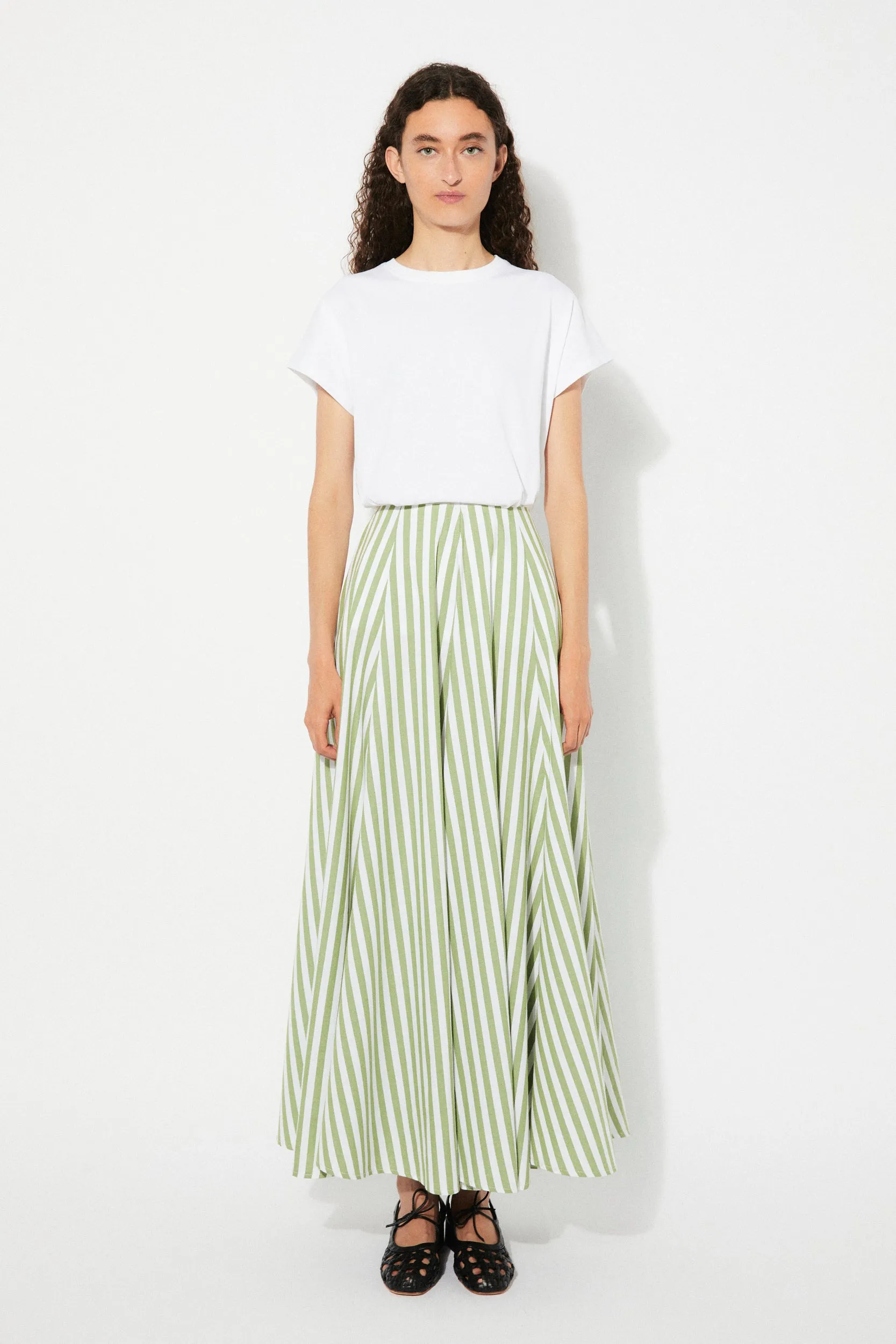 Vitalis Skirt - Green Stripes sold by Social Studies Shop product image thumbnail 2