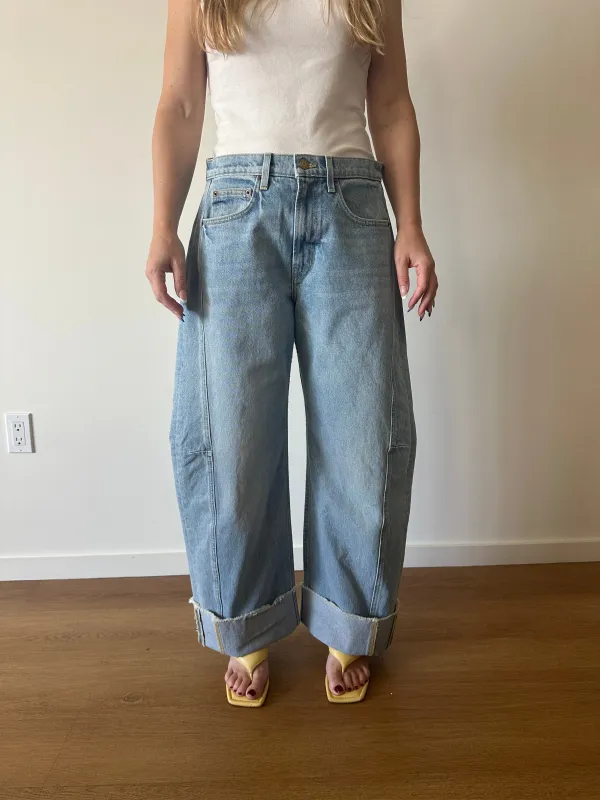 Relaxed Cuff Lasso Jean - Jac Wash sold by Social Studies Shop