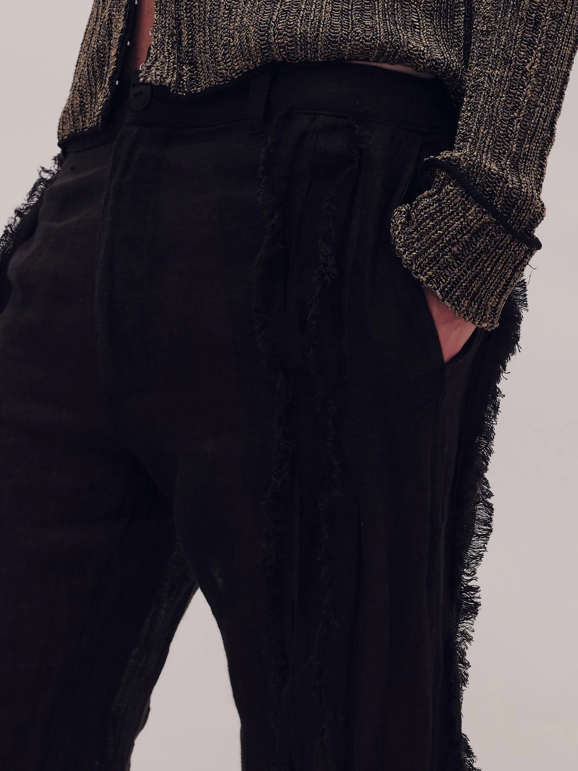 Fringe Unhinged Pleated Pants - Black sold by Social Studies Shop product image thumbnail 4