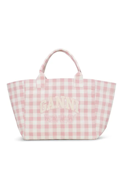 Shopper XXL Pocket Vichy - Bleached Mauve sold by Social Studies Shop