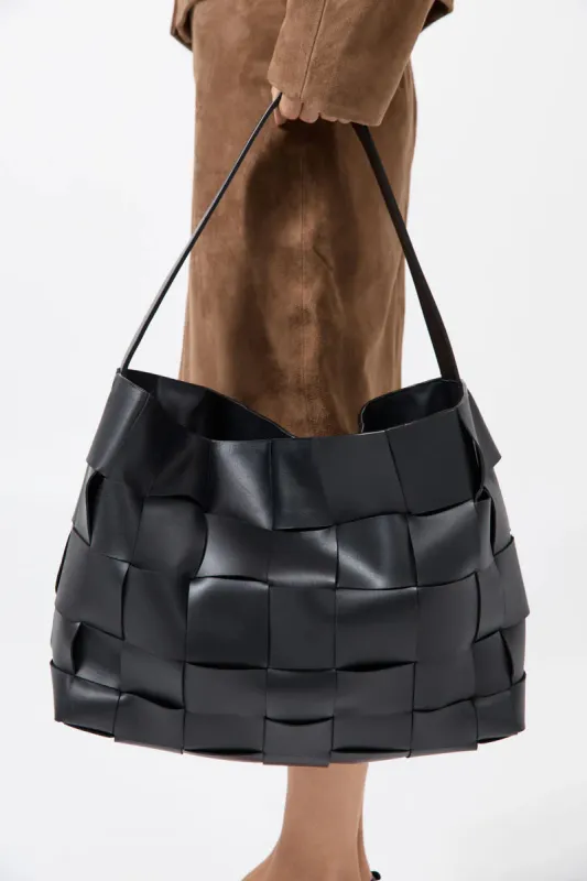 Large Woven Tote - Black sold by Social Studies Shop