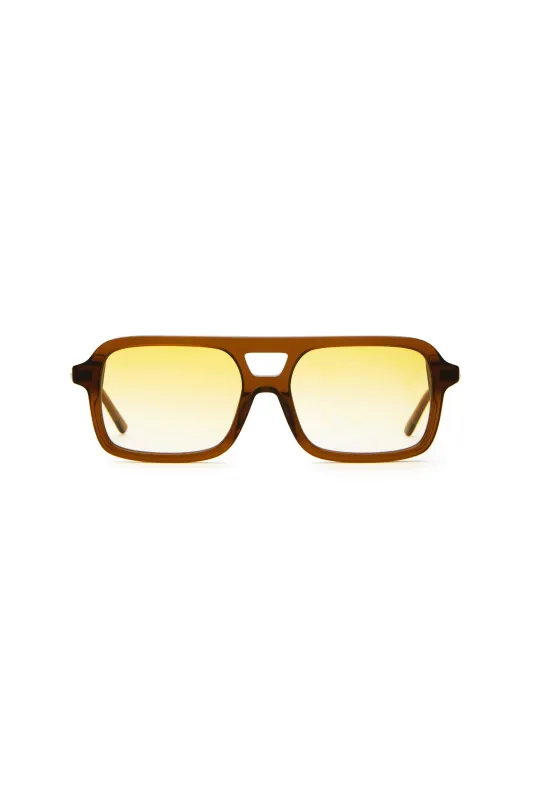 The Spaced Ranger - Crystal Hemp Frame & Gold Gradient Lens sold by Social Studies Shop