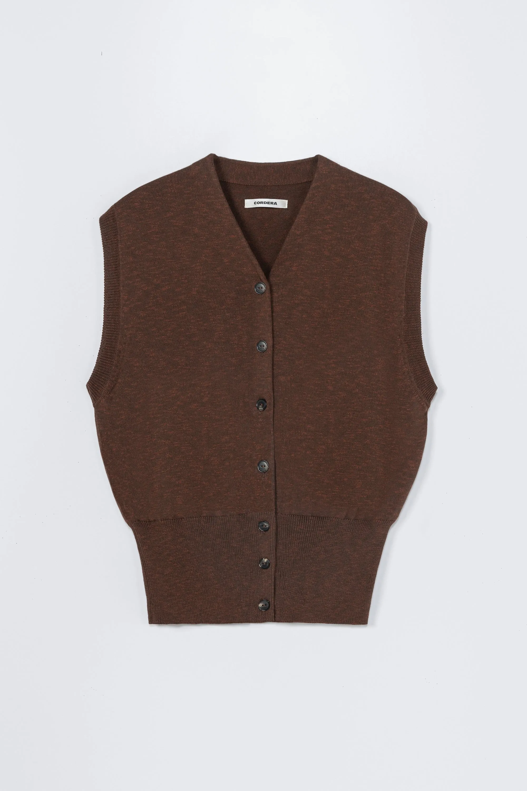 Flecked Cotton Waistcoat - Russet sold by Social Studies Shop product image thumbnail 4
