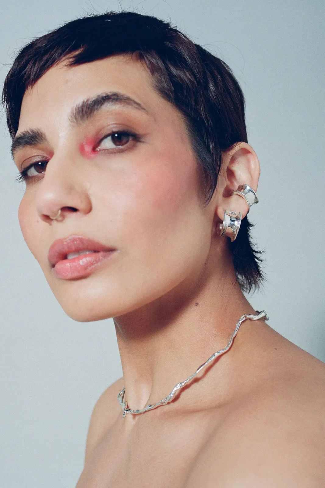 Calamari Hoops - Sterling Silver sold by Social Studies Shop