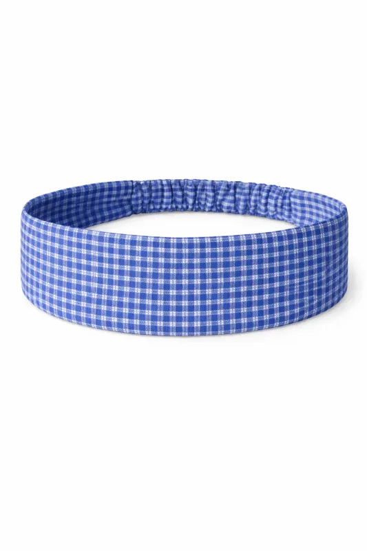 Riviera Headband - Ocean Gingham made by A Bronze Age