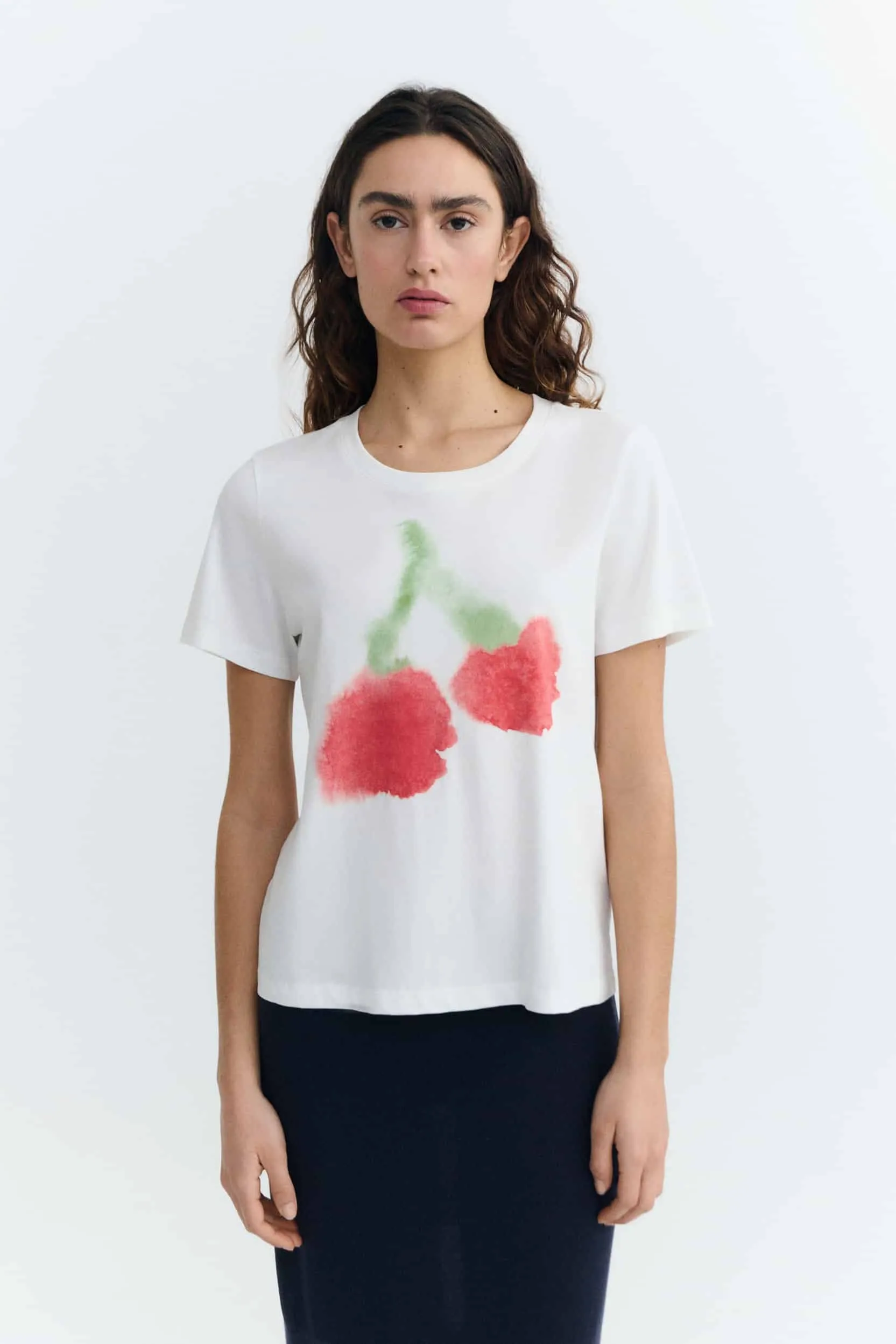 Blurry Cherry Ida Tee - White sold by Social Studies Shop