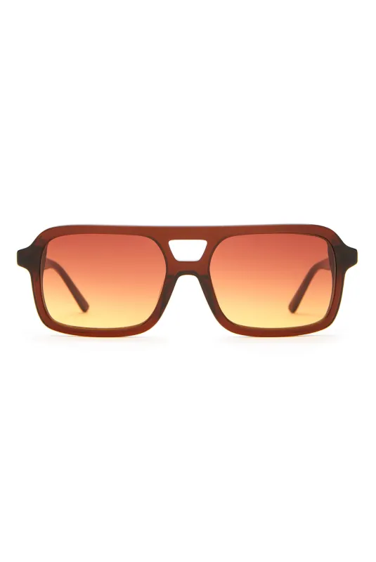 The Spaced Ranger - Crystal Cola Frame & Rosewood Sunset Lens sold by Social Studies Shop