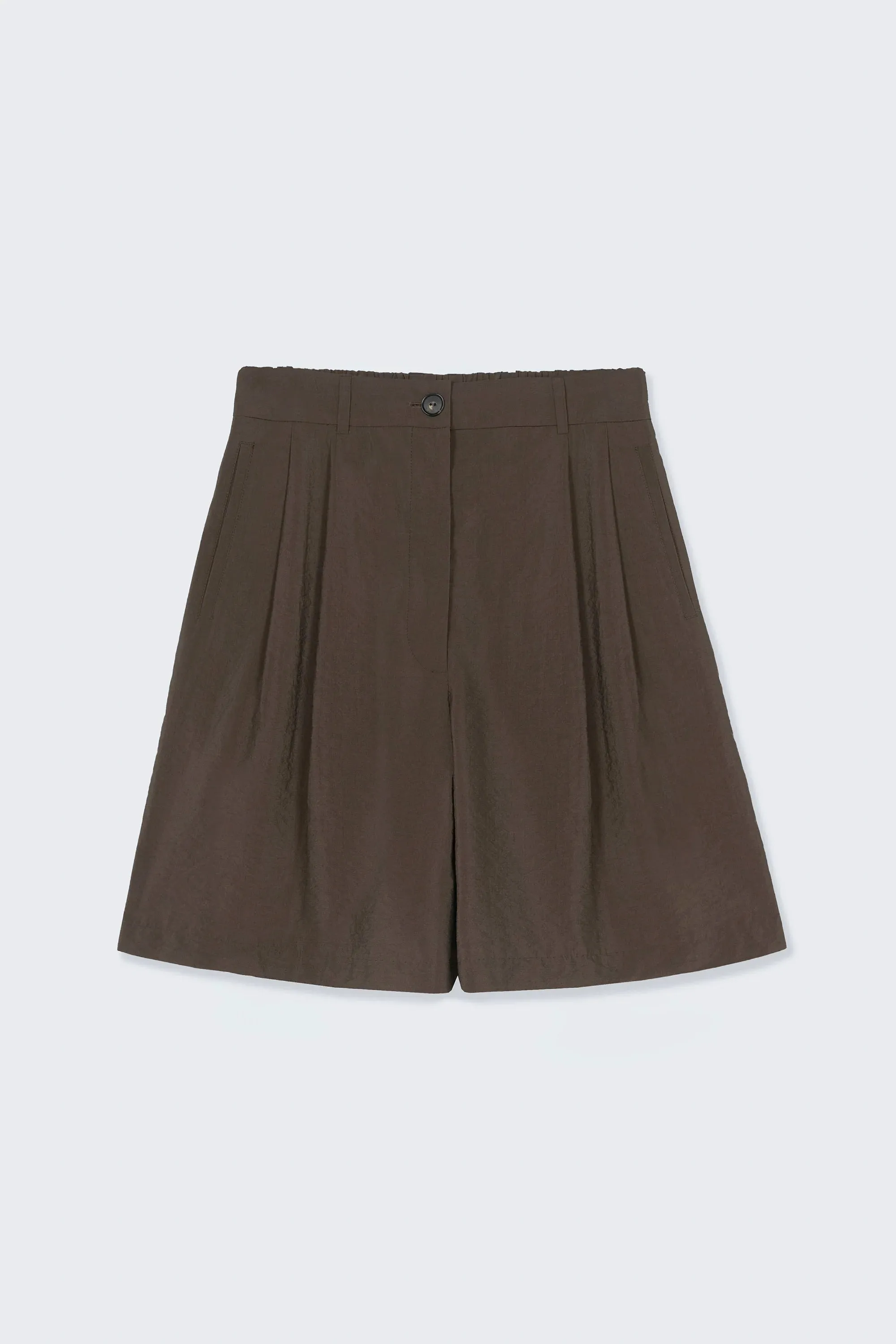 Silk Bermuda Shorts - Taupe sold by Social Studies Shop product image thumbnail 4