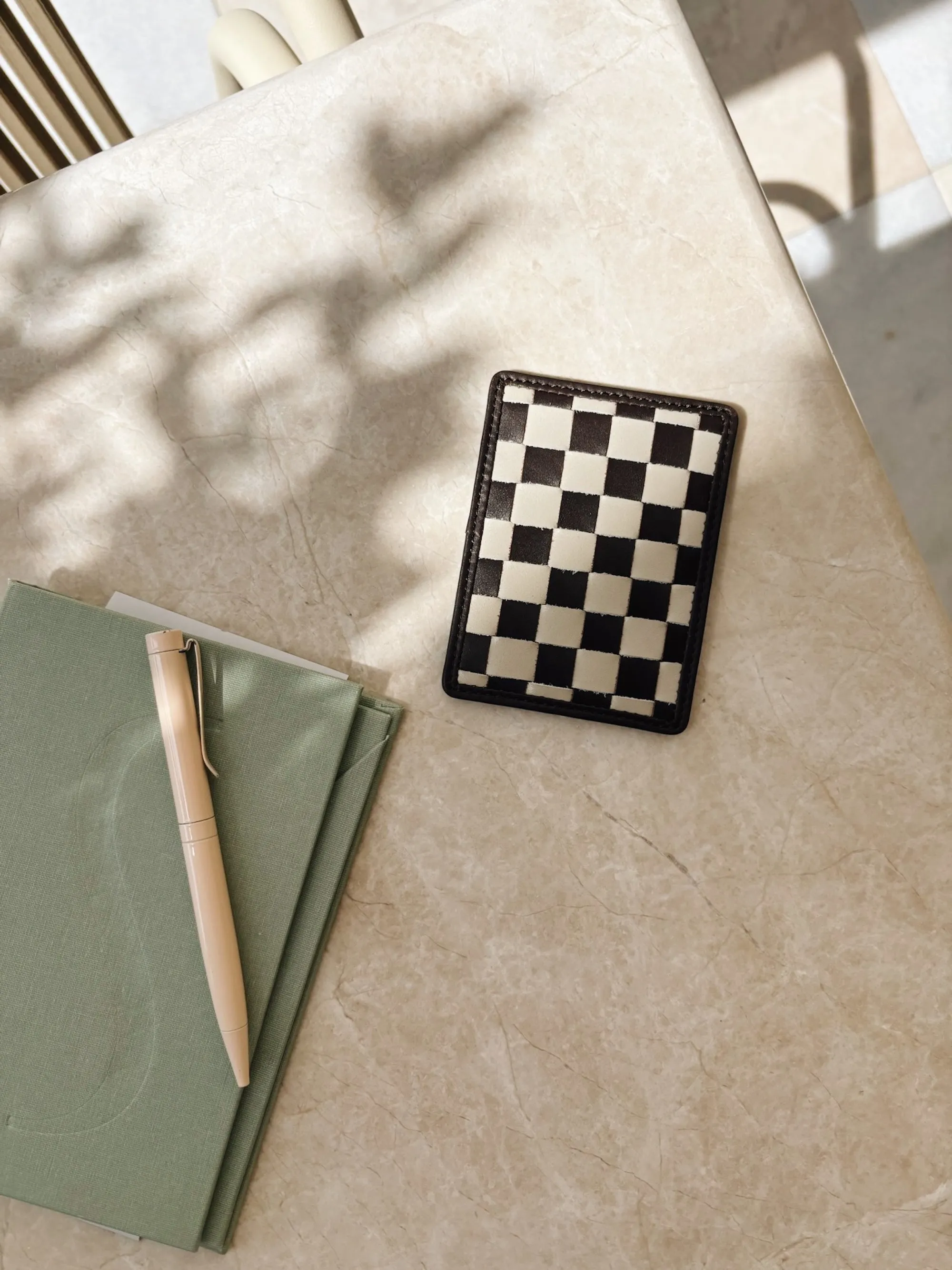 Nico Card Case - Brown & Cream Check sold by Social Studies Shop product image thumbnail 3