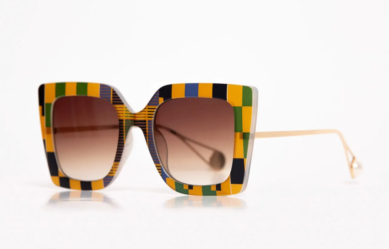 KA kente oversized cateye eyeglasses sold by Folklore Shop product image thumbnail 4
