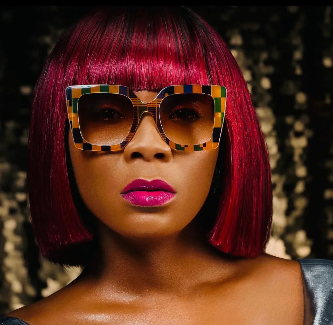 KA kente oversized cateye eyeglasses sold by Folklore Shop product image thumbnail 2