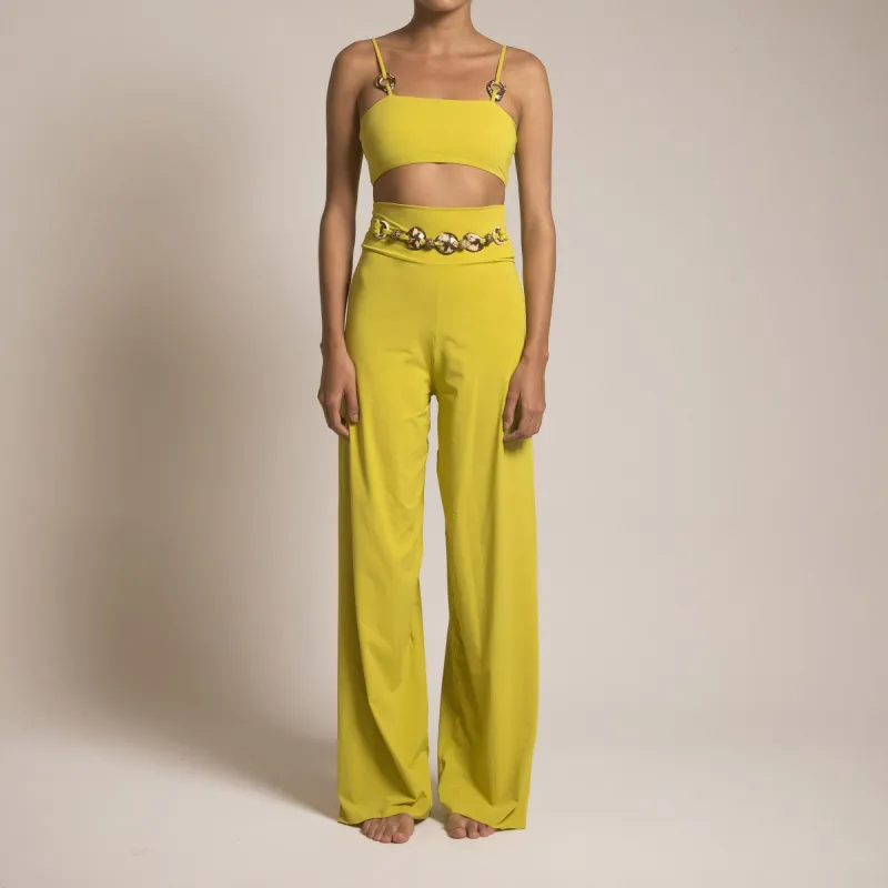 P102 CARLA PANT PISTACHIO GREEN sold by Folklore Shop