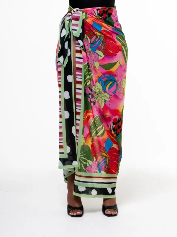 Coral Garden Medley Sarong sold by Folklore Shop