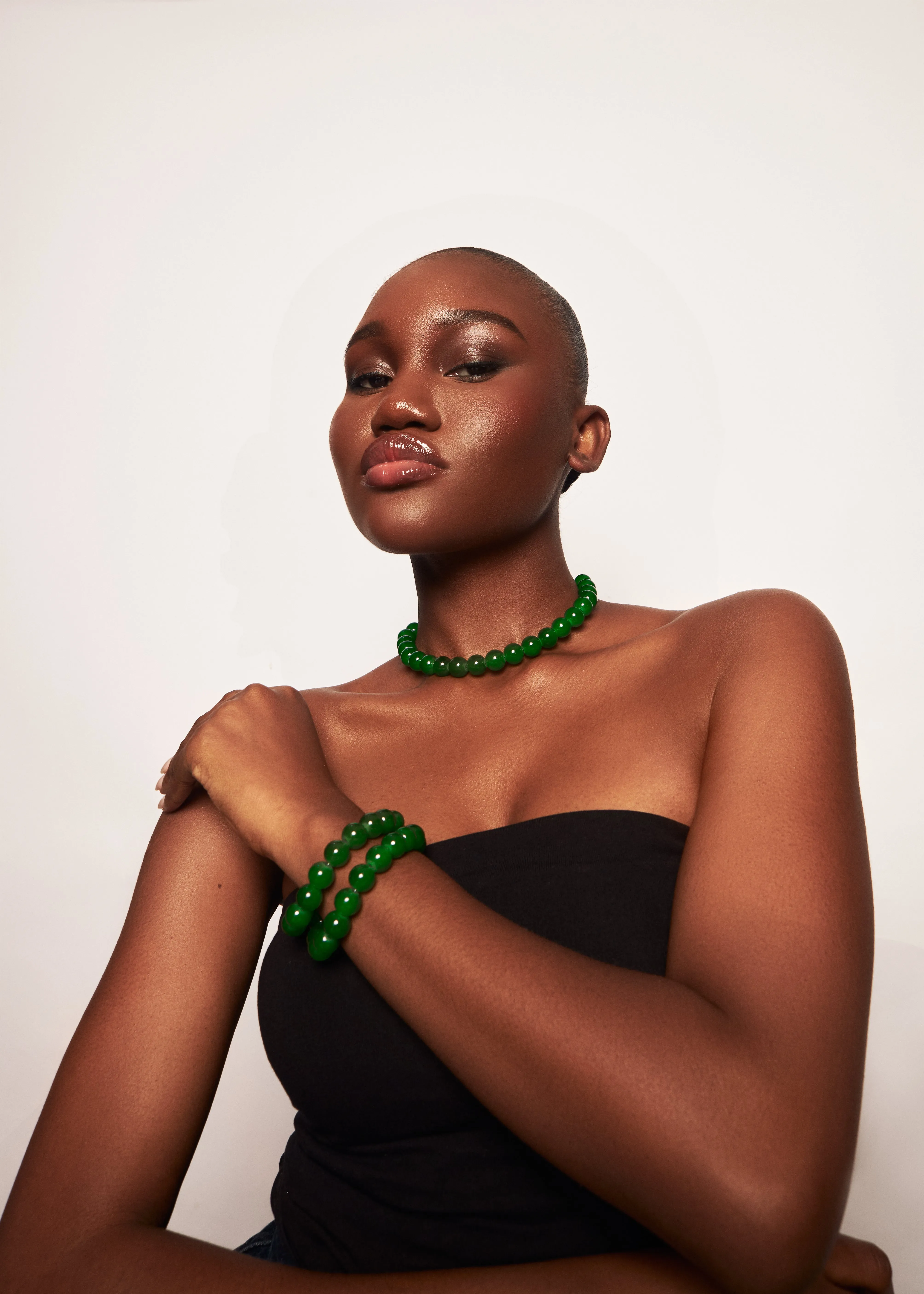 Deep Jade Necklace sold by Folklore Shop