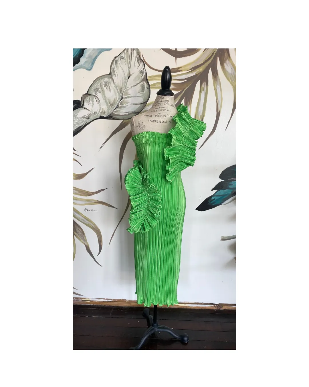 Elegant One-Shoulder Midi ‘Noelle” Dress sold by Folklore Shop product image thumbnail 4