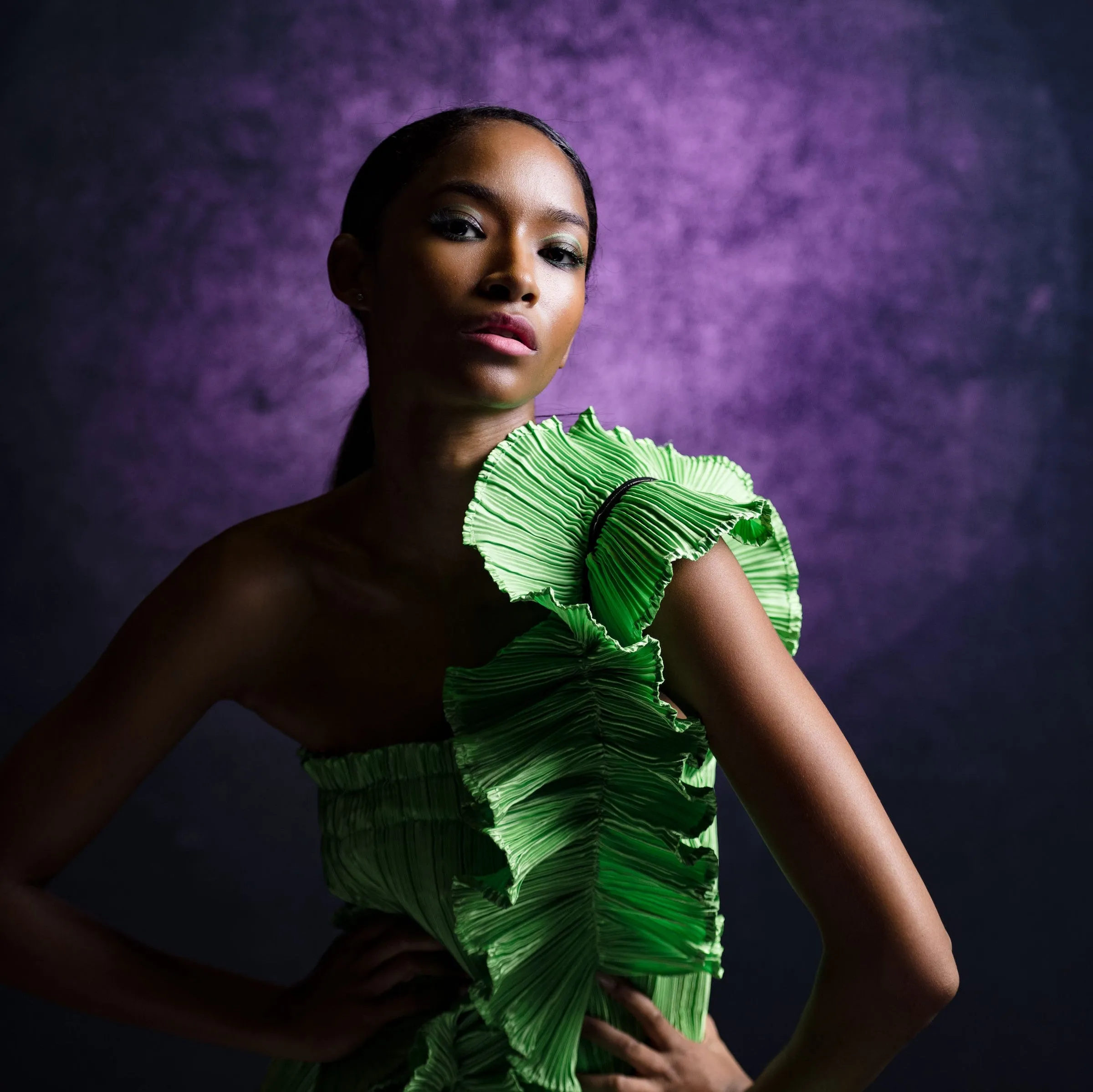 Elegant One-Shoulder Midi ‘Noelle” Dress sold by Folklore Shop product image thumbnail 3