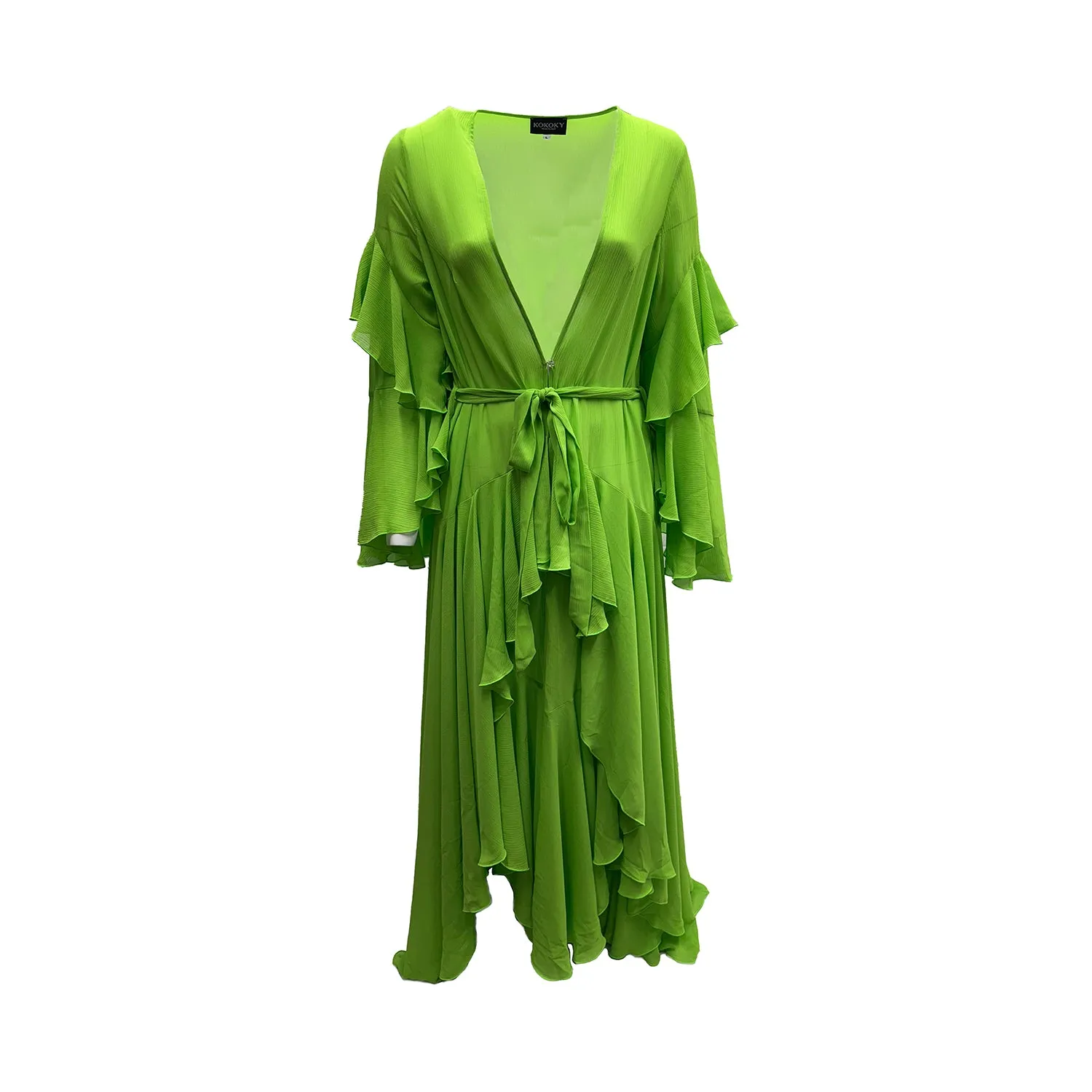 Korinne Deluxe Kaftan-Neon Green sold by Folklore Shop product image thumbnail 5