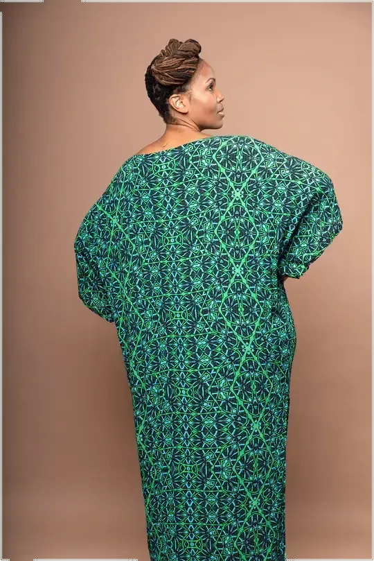 Obaatan Kaftan+Maxi Dress - Lazer Iguana (Bamboo Rayon) sold by Folklore Shop product image thumbnail 3