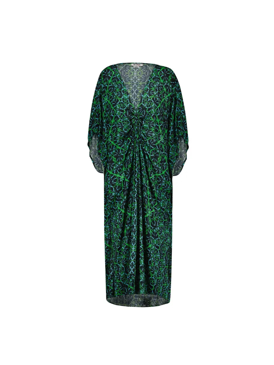 Obaatan Kaftan+Maxi Dress - Lazer Iguana (Bamboo Rayon) sold by Folklore Shop
