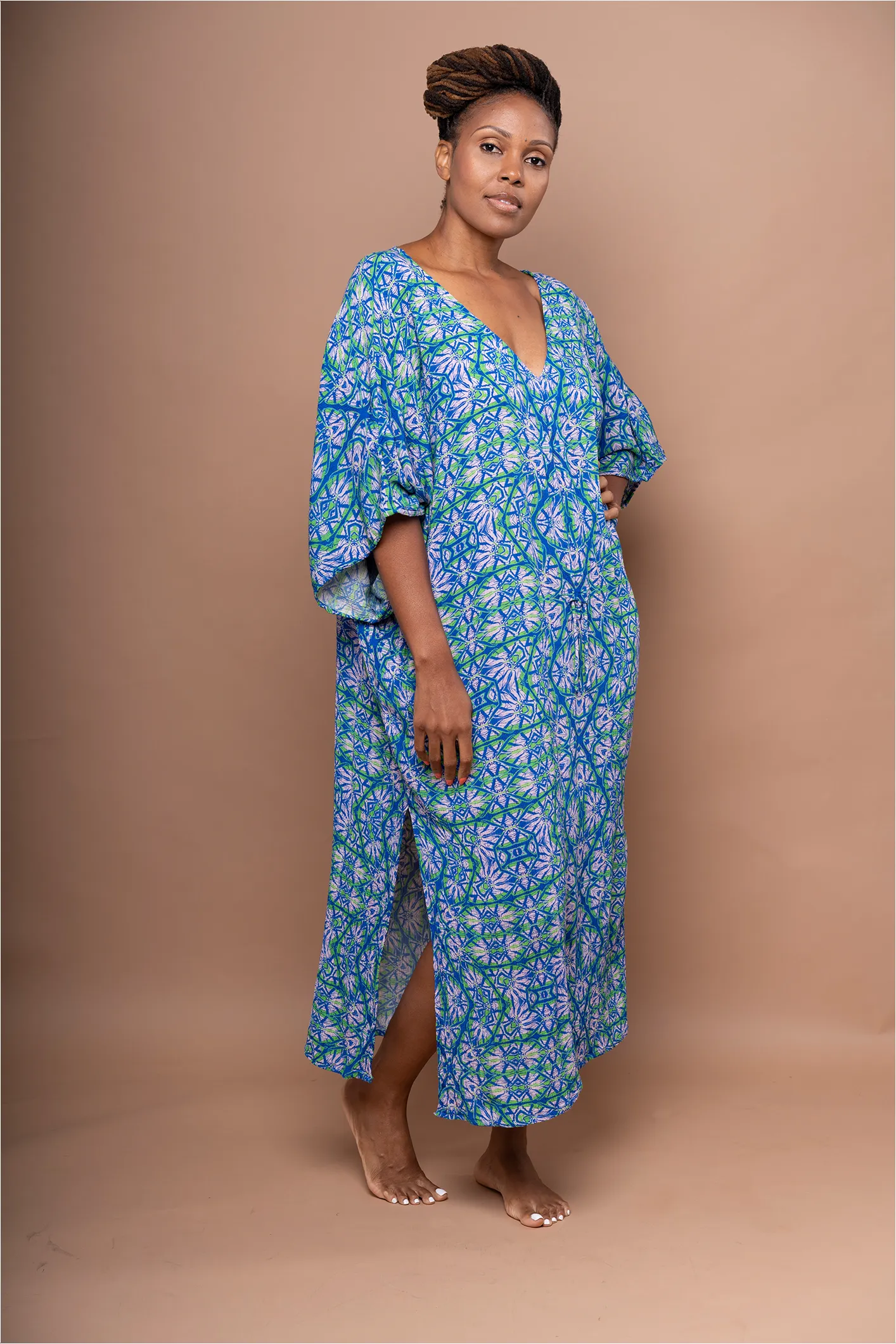 Obaatan Kaftan+Maxi Dress - Octavia Majorelle (Bamboo Rayon) sold by Folklore Shop product image thumbnail 3