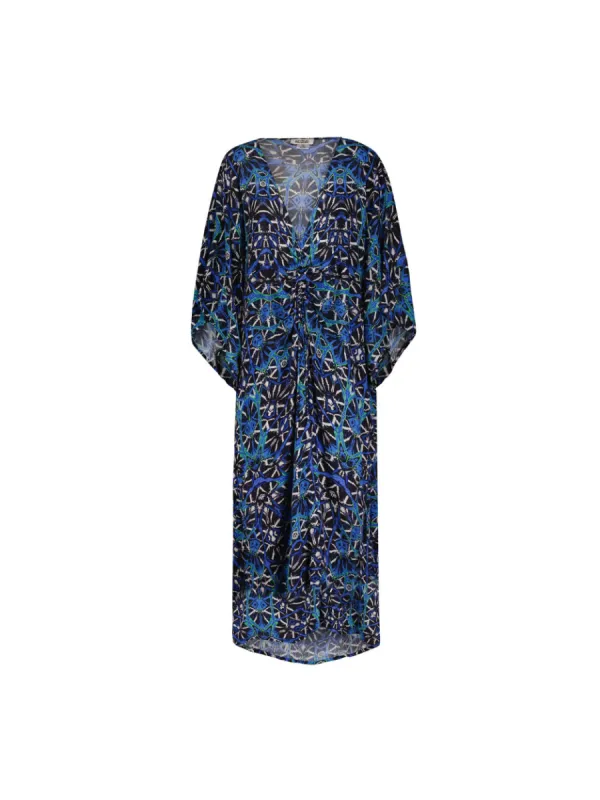 Obaatan Kaftan+Maxi Dress - Octavia Cobalt (Bamboo Rayon) sold by Folklore Shop