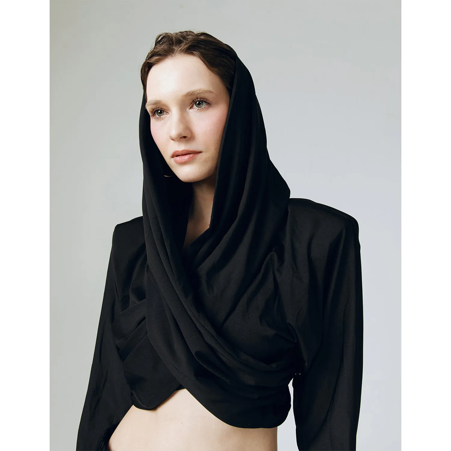 BLACK ECLIPS CROP HOODIE sold by Folklore Shop