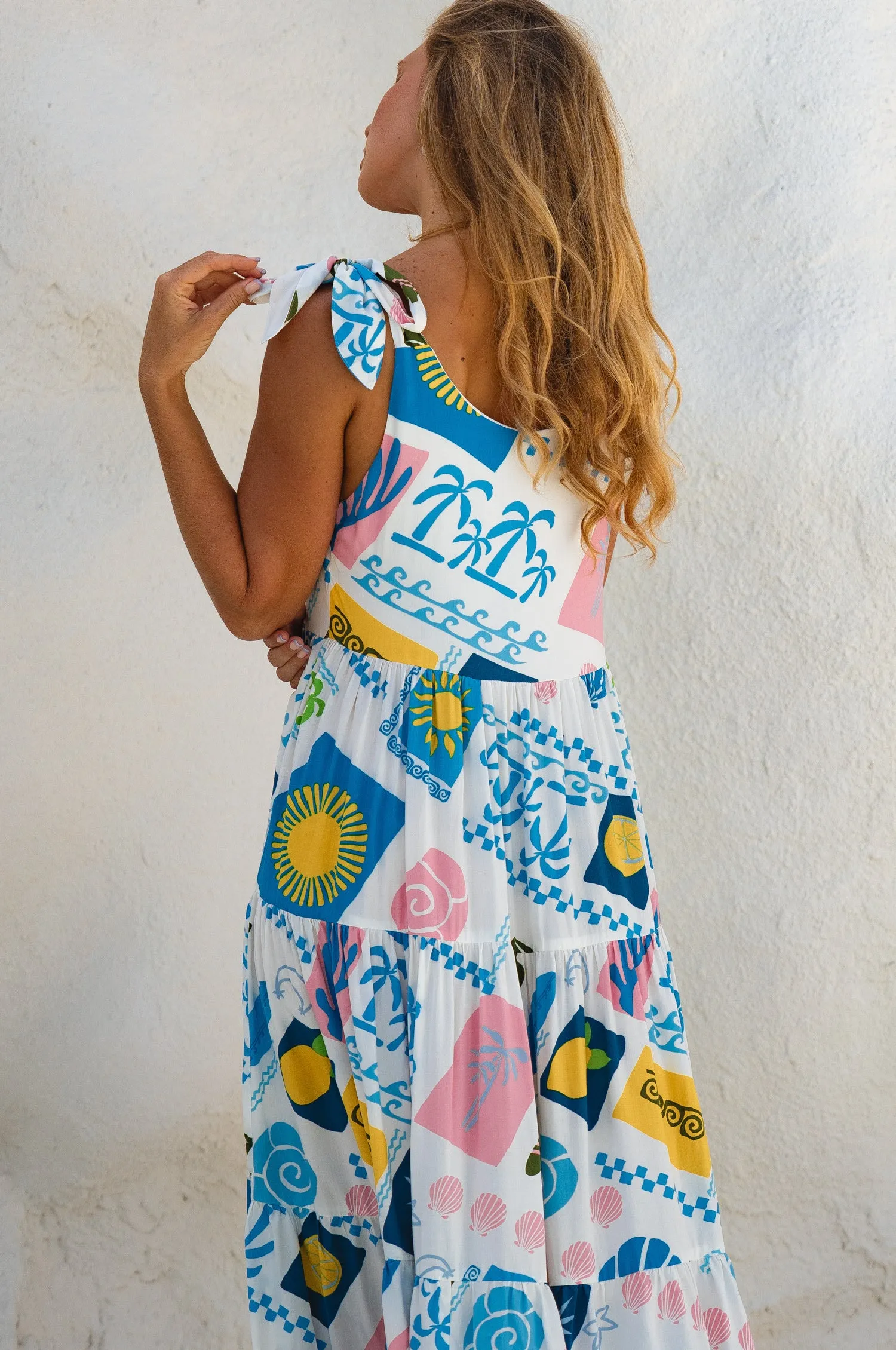 Fiesta Summer Maxi Dress - Santorini sold by Folklore Shop product image thumbnail 3