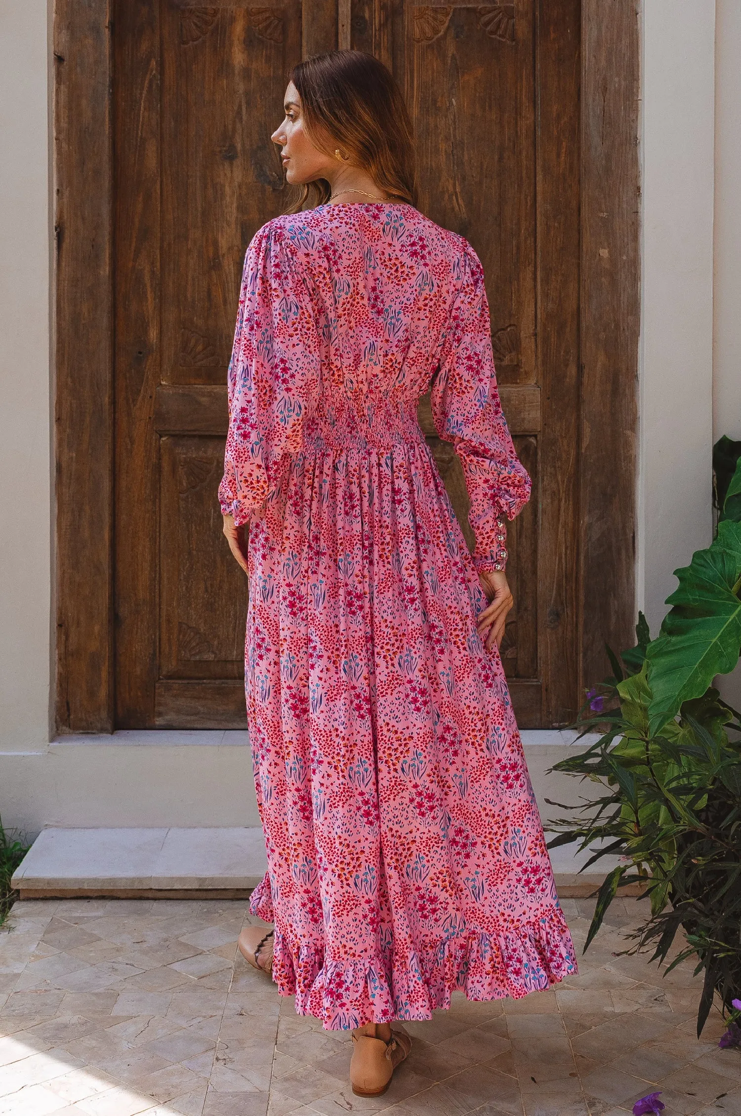 Elise Long Sleeve Maxi Dress - Paris Bloom sold by Folklore Shop product image thumbnail 5