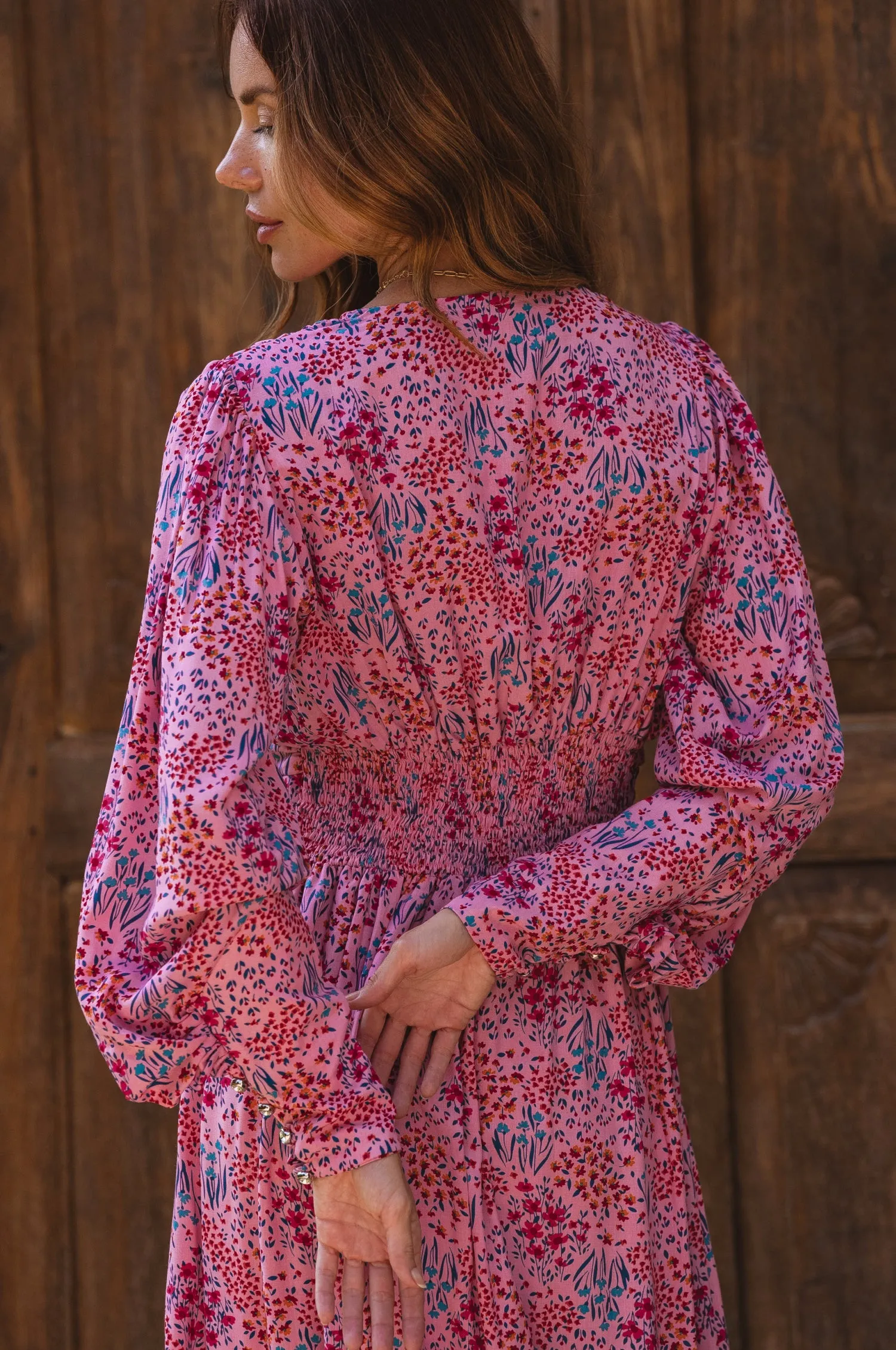 Elise Long Sleeve Maxi Dress - Paris Bloom sold by Folklore Shop product image thumbnail 3