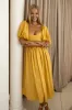 Cherie Puff Sleeve Midi Dress - Honey Cream sold by Folklore Shop