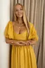 Cherie Puff Sleeve Midi Dress - Honey Cream sold by Folklore Shop
