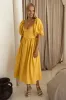Cherie Puff Sleeve Midi Dress - Honey Cream sold by Folklore Shop
