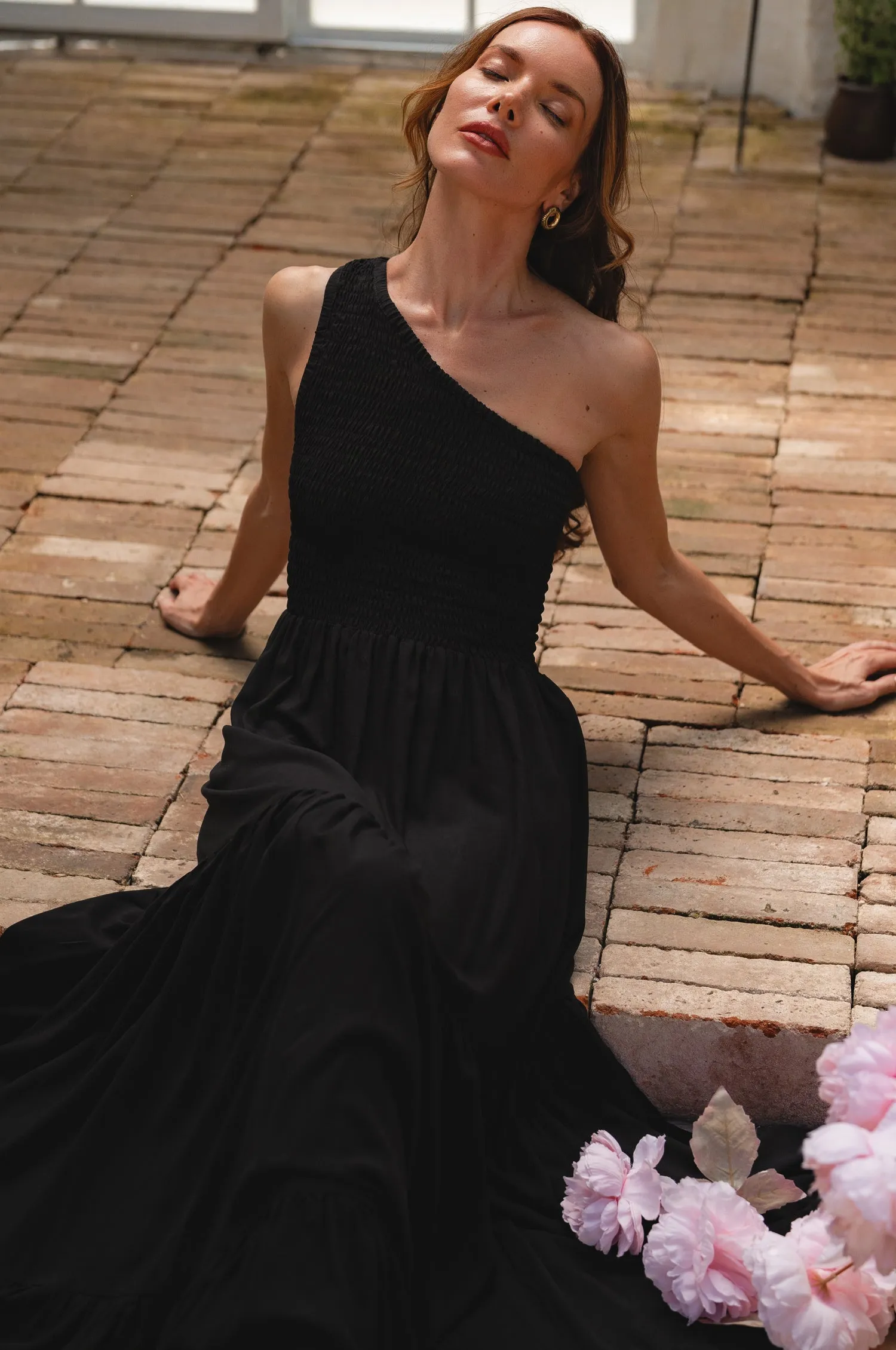 Cassandra One Shoulder Maxi Dress - Black sold by Folklore Shop product image thumbnail 5