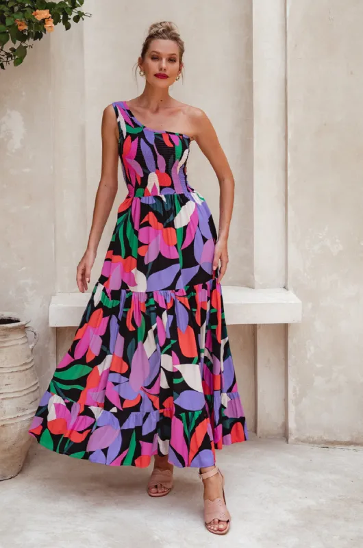 Cassandra One Shoulder Maxi Dress - Hawaii sold by Folklore Shop