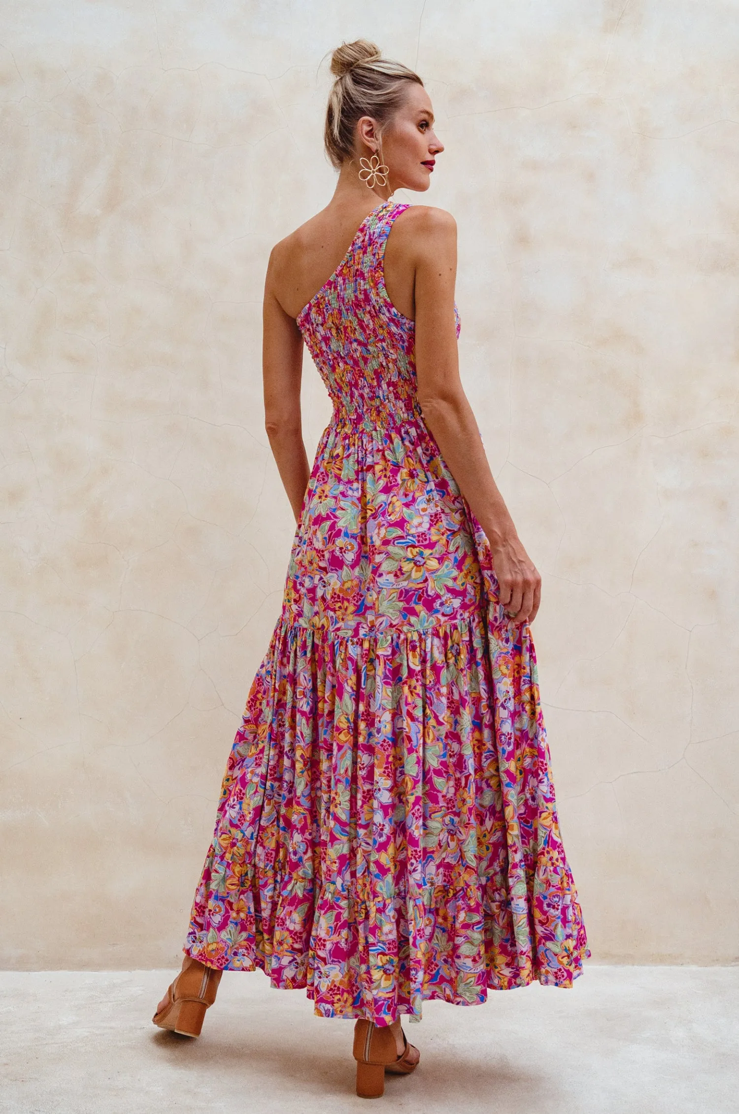 Cassandra One Shoulder Maxi Dress - Miracle Garden sold by Folklore Shop product image thumbnail 5
