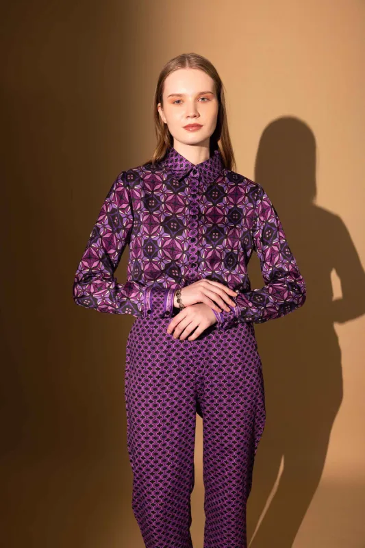 SHARP VIOLET SHIRT sold by Folklore Shop