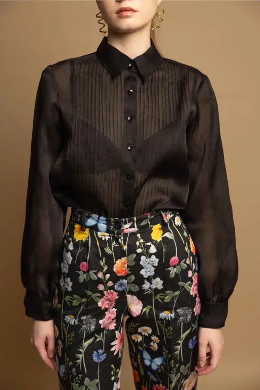 BLACK BLOSSOM TROUSERS sold by Folklore Shop