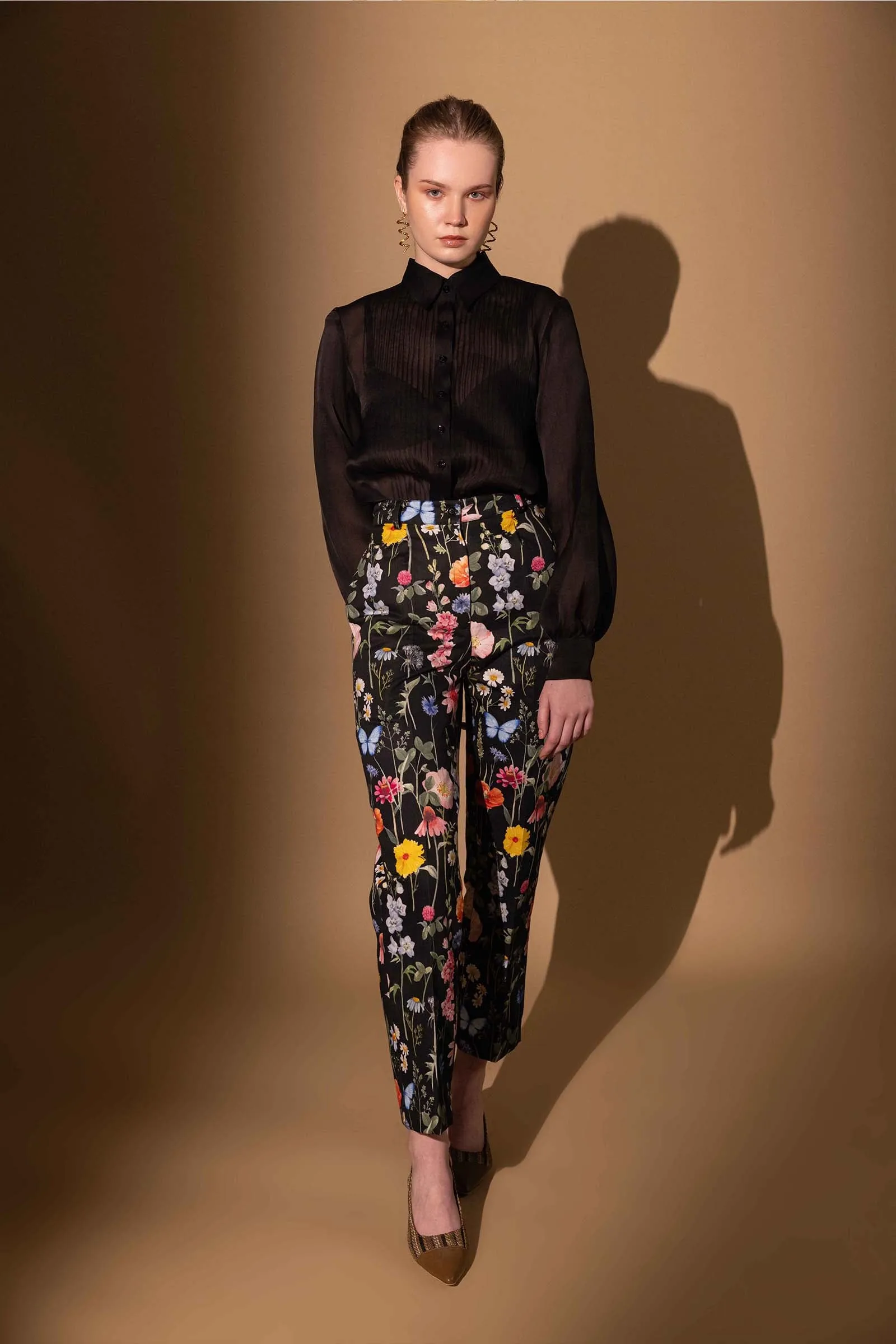 BLACK BLOSSOM TROUSERS sold by Folklore Shop product image thumbnail 2
