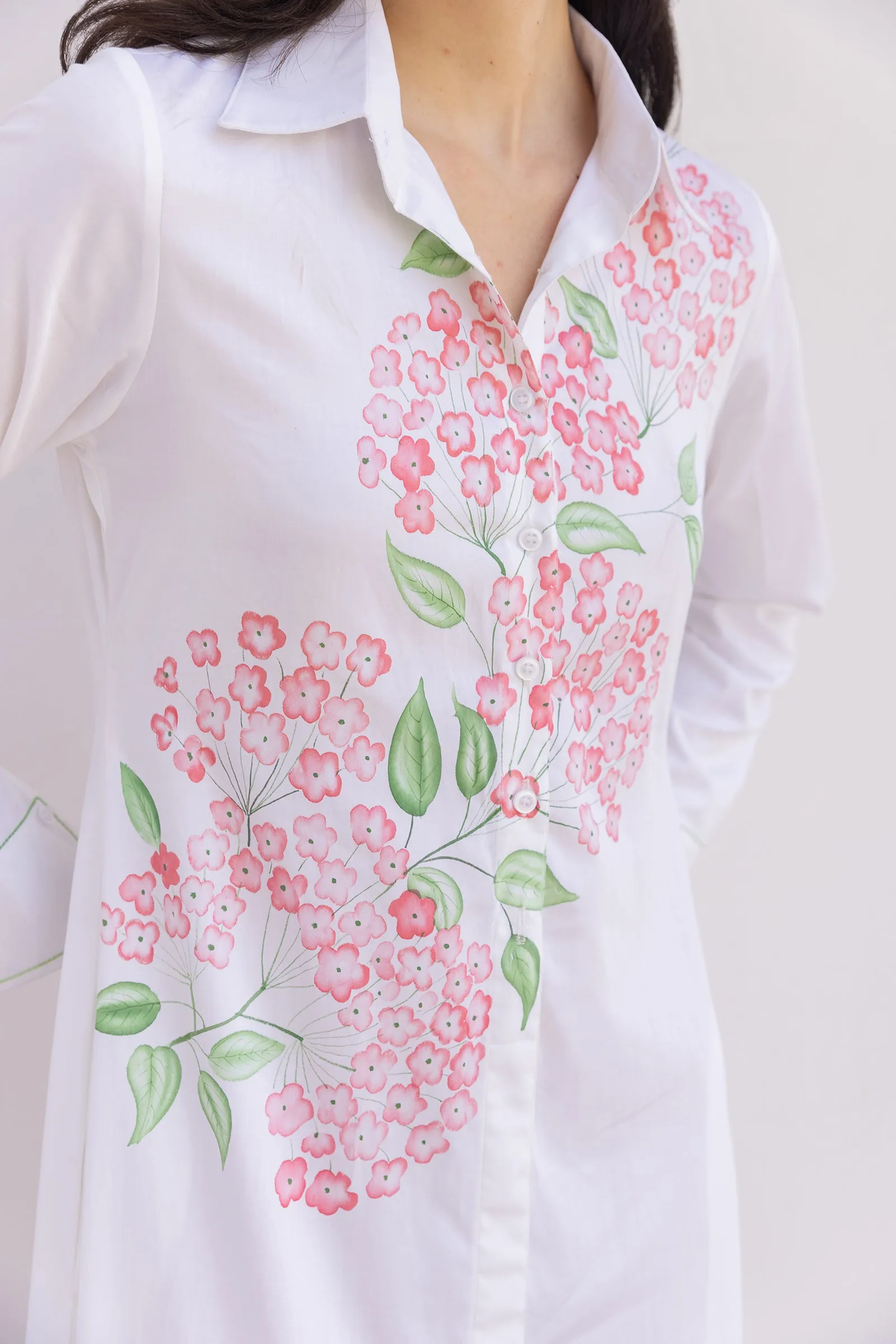 PRIMEROSE PAINTED SHIRT DRESS - FULL LENGTH sold by Folklore Shop product image thumbnail 4